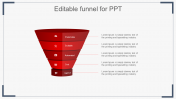 Magnificent Editable Funnel For PPT Template on Five Nodes