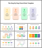 Step by Step PowerPoint and Google Slides Templates