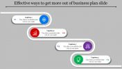 Four Node Business Plan Slide Template Designs