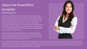 About Me PPT Template PowerPoint Presentation