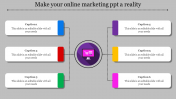 Six Node Online Marketing PPT Slide Templates