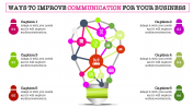 Communication powerpoint template-Bulb Diagram	