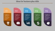 Download Business Plan Slide Template With Five Node
