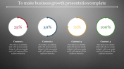 Business Growth Presentation Template with Dark Background