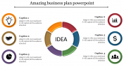 Creative Business Plan PowerPoint With Six Node