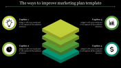 Dark Background Marketing Plan Template Themes Design