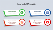 Simple Social Media PPT Template For Your Requirement