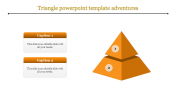 Affordable Triangle PowerPoint Template With Two Nodes