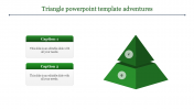Best Triangle PowerPoint Template In Green Color Slide