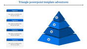 Attractive Triangle PowerPoint Template In Blue Color Slide