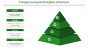 Awesome Triangle Format In Green Color Slide Design