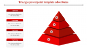 Editable Triangle PowerPoint Template With Four Node