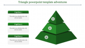 Stunning Triangle PowerPoint Template In Green Color