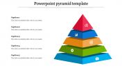 A five nodded PowerPoint Pyramid Template Presentation