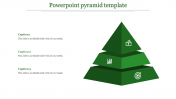 Amazing PowerPoint Pyramid Template With Green Color