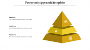 Best PowerPoint Pyramid Template With Three Nodes Slide