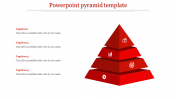 Creative PowerPoint Pyramid Template In Red Color Slide