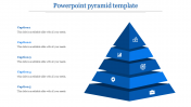 Effective PowerPoint Pyramid Template In Blue Color