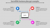 Business Plan PPT Template And Google Slides - Four Nodes