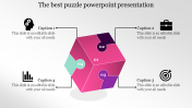 Attractive Cube Design Puzzle PowerPoint Template Presentation