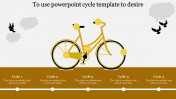 Best PowerPoint Cycle Template With Yellow Color Theme