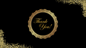 Golden Thank You PowerPoint Template and Google Slides