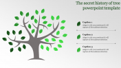 tree powerpoint template with three stages