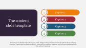  content slide template with four rounded rectangle