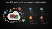 social media powerpoint template with cloud