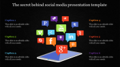  Social Media Presentation Template - Highlighted icons