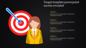 Amazing Target Template PowerPoint With Dark Background