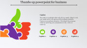 Effective Thumbs Up PowerPoint Template Design-Puzzle Model