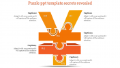 Creative Puzzle PPT Template Slides Design With Five Node