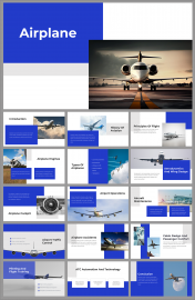 Usable Airplane PowerPoint and Google Slides Templates