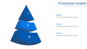 Amazing Pyramid PPT Template In Blue Color Slide Design