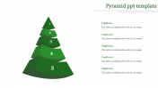 Amazing Pyramid PPT Template with Five Nodes Slide