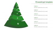 Awesome Pyramid PPT Template In Green Color Slide Design