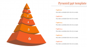 Amazing Pyramid PPT Template In Orange Color Slide