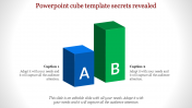 Elegant PowerPoint Cube Template Presentation-Two Node