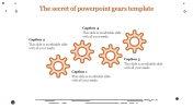 Amazing PowerPoint Gears Template Design With Four Node