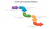 Curved Arrows PowerPoint Templates Slide Designs-Five Node