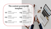 Awesome Content PowerPoint Template With Six Nodes