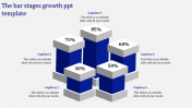 Effective Growth PPT Template In Blue Color Slide Design
