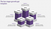 Amazing Growth PPT Template In Purple Color Slide Design