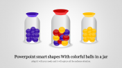 Incredible PowerPoint Smart Shapes Template With Three Jars