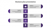 Astounding Business Plan Template PowerPoint with Five Nodes