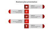 Fantastic Business Plan Template PowerPoint with Five Node