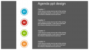Stunning Agenda PPT Design With Four Nodes Presentation
