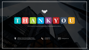 Innovative Thank You Slide For PPT on Multicolour Template