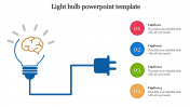 Our Predesigned Light Bulb PowerPoint Template In Four Nodes